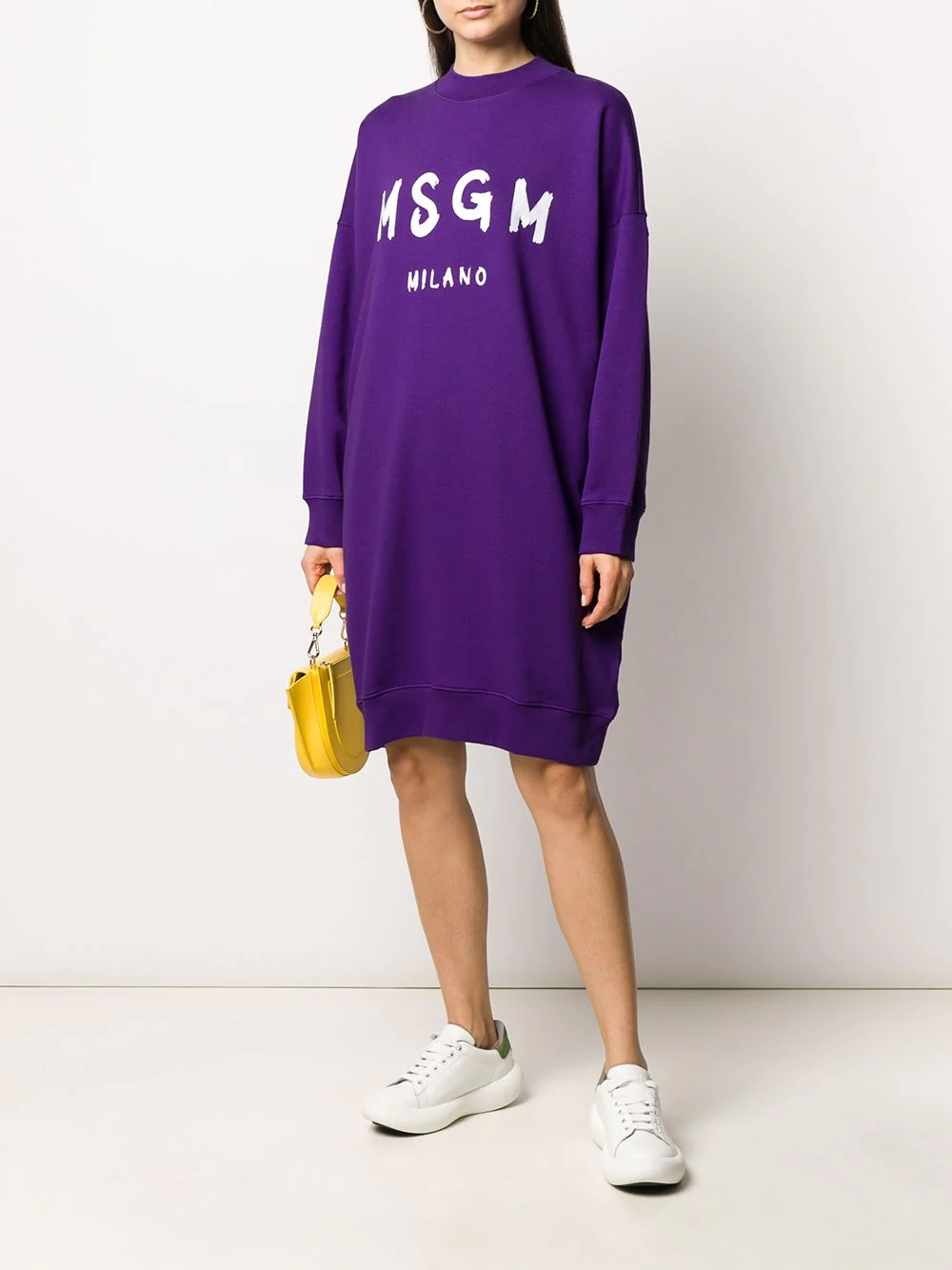 oversized logo-print sweatshirt-dress - 2