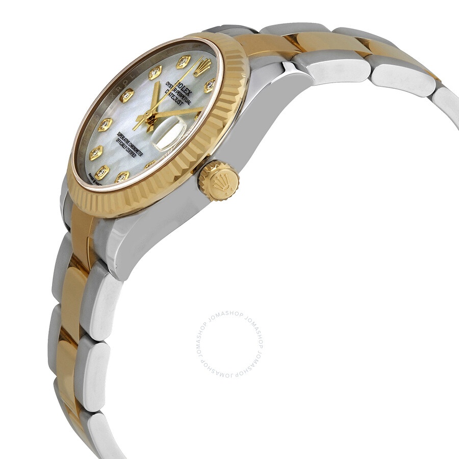 Rolex Datejust 31Mother of Pearl Diamond Dial Automatic Ladies Steel and 18kt Yellow Gold Oyster Wat - 2