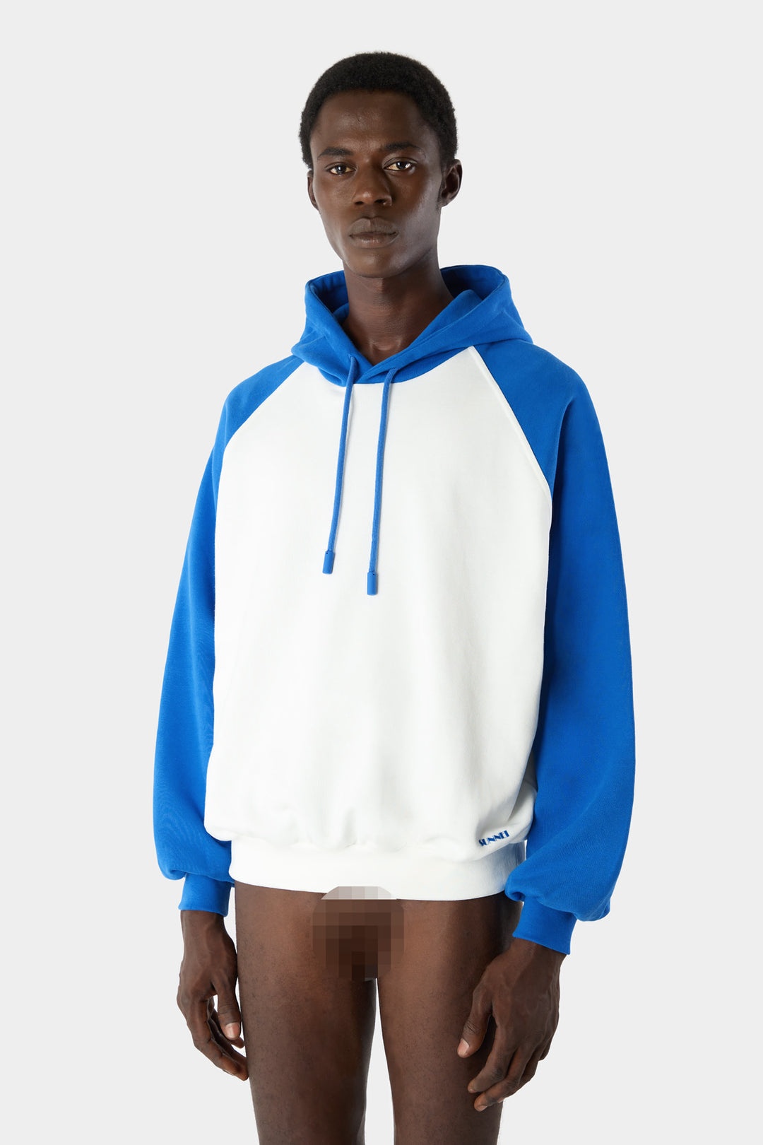 BICOLOR HOODIE / dust & blue - 3