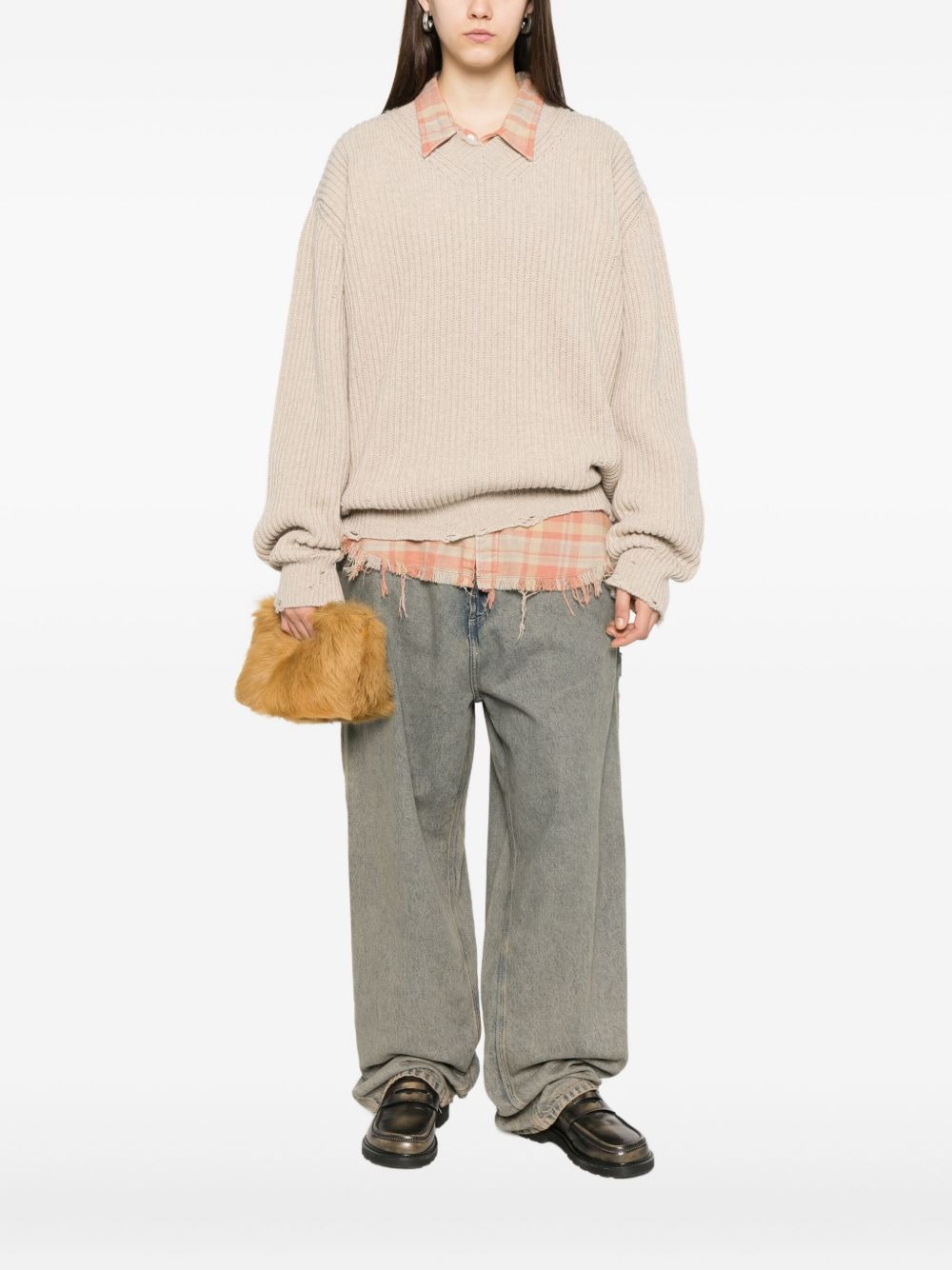 v-neck sweater - 3