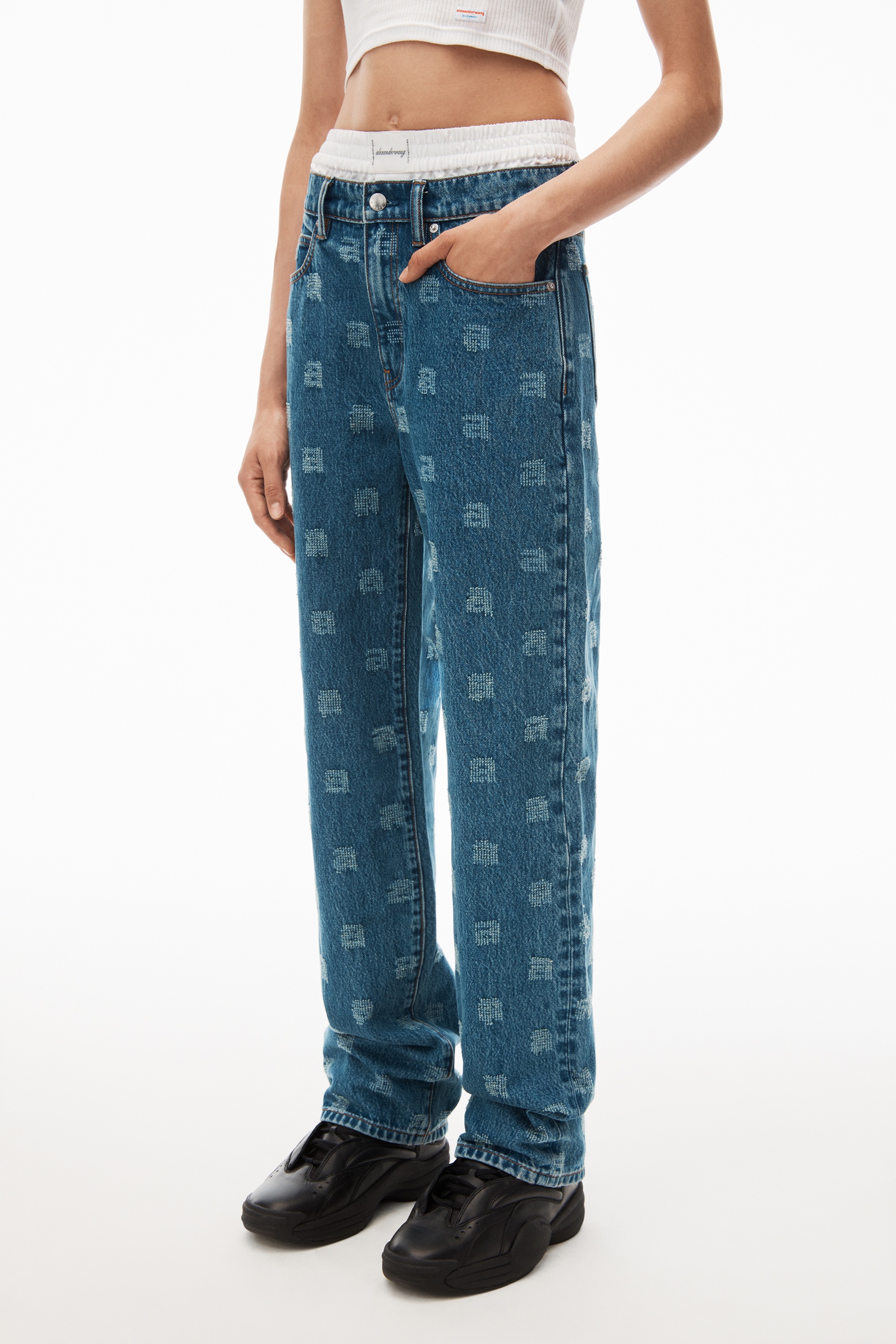 EZ mid-rise straight-leg jean in denim - 3