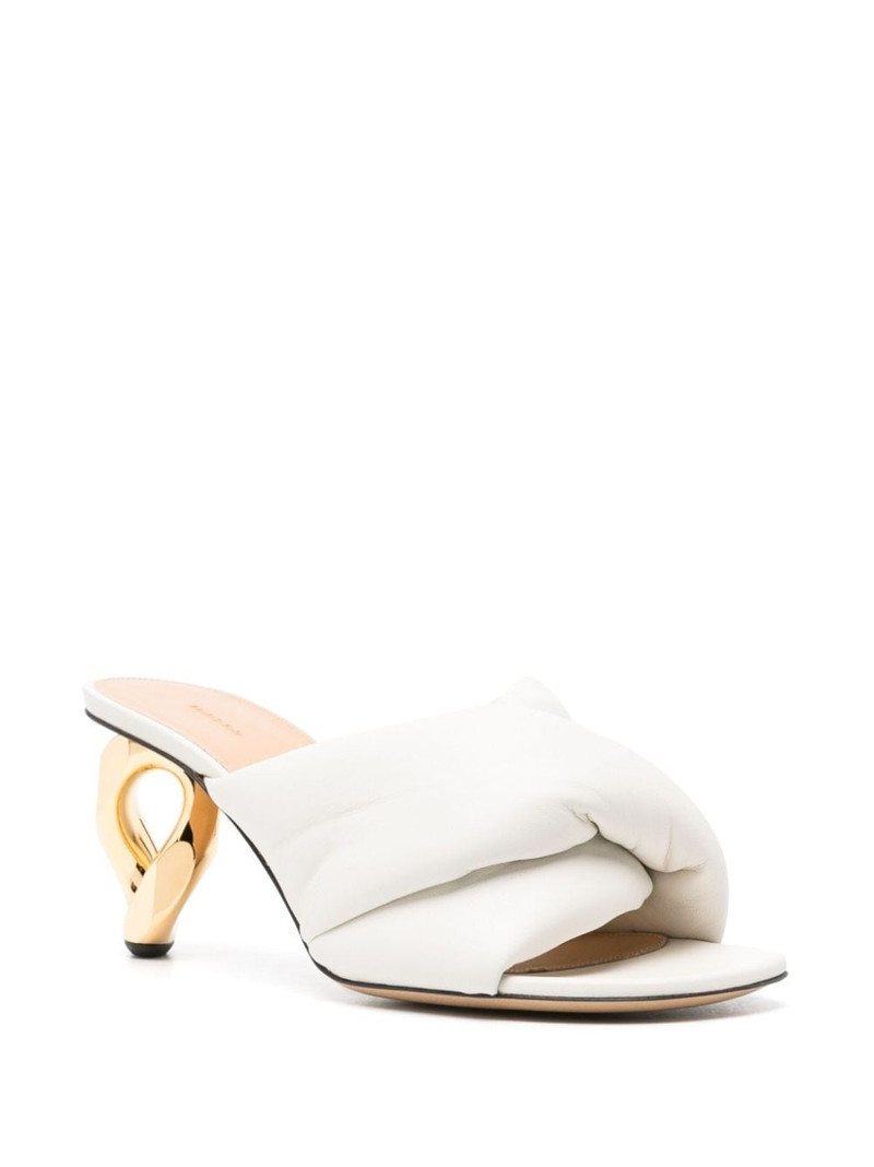 JW Anderson Chain Heel 95mm leather mules outlook