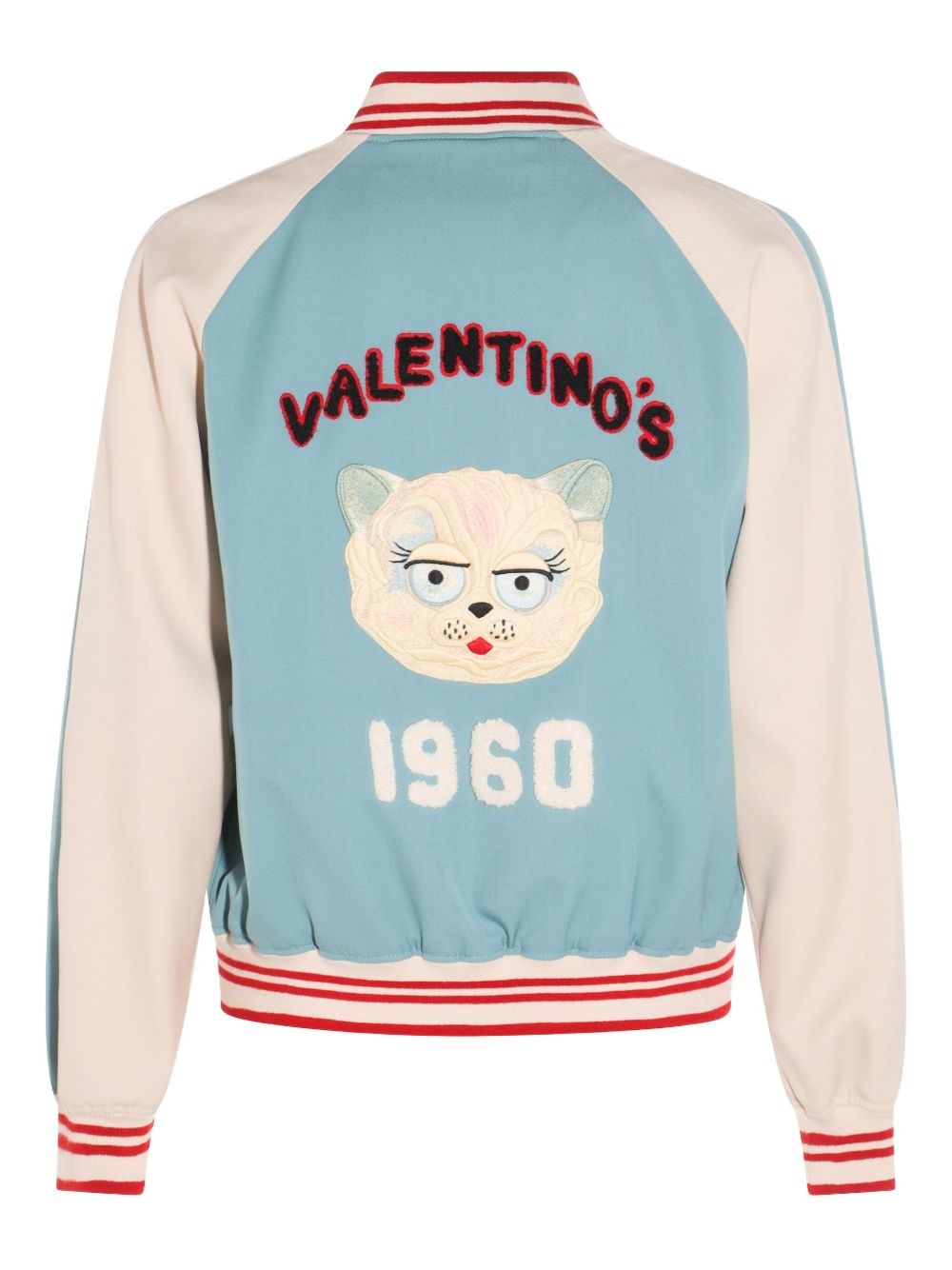 embroidered cat-motif bomber jacket - 2