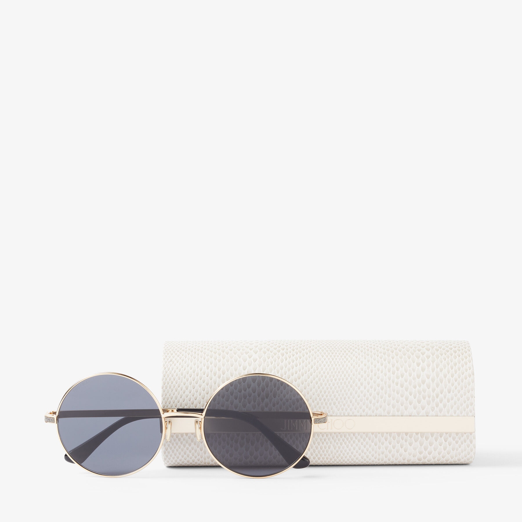 Oriane
Black and Gold Round-Frame Sunglasses - 4