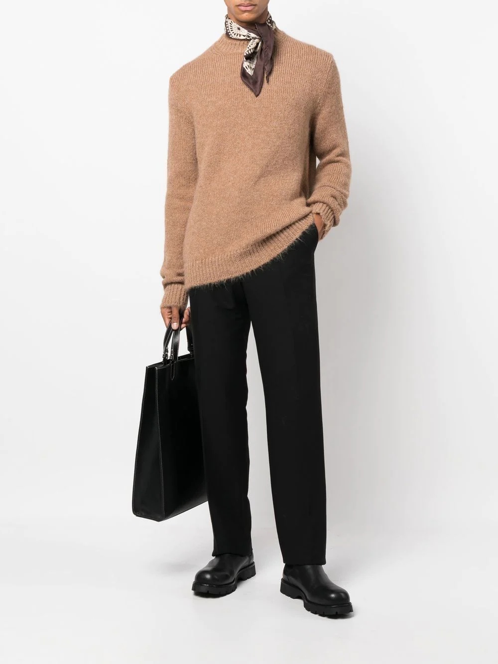 round-neck knit jumper - 2