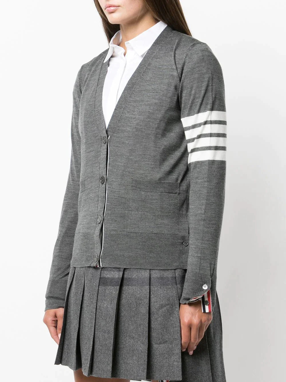 Relaxed Fit V Neck Cardigan - 3