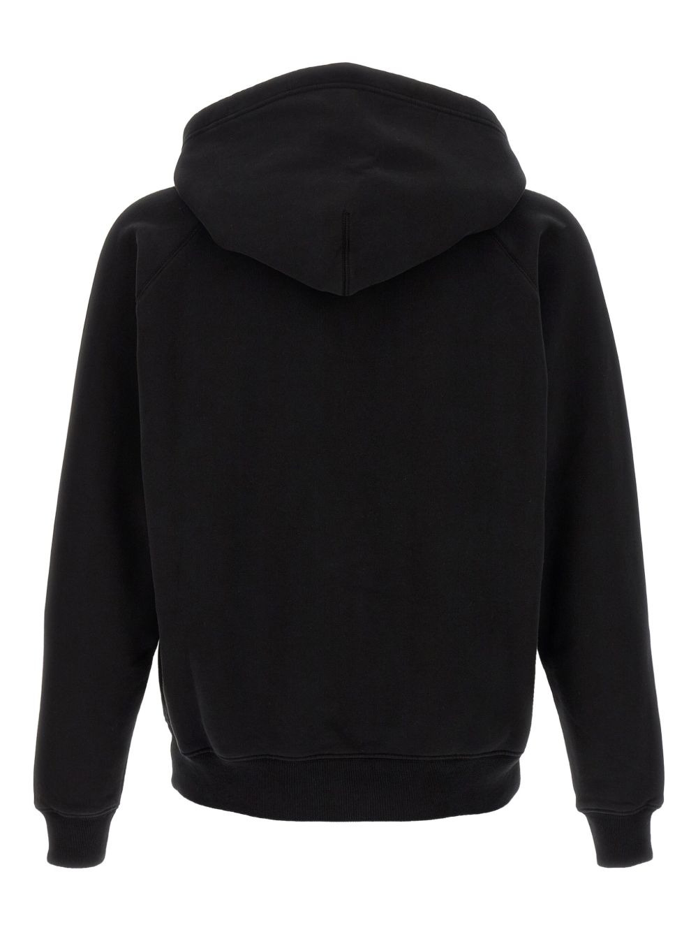 leather-detail zip-front hoodie - 2