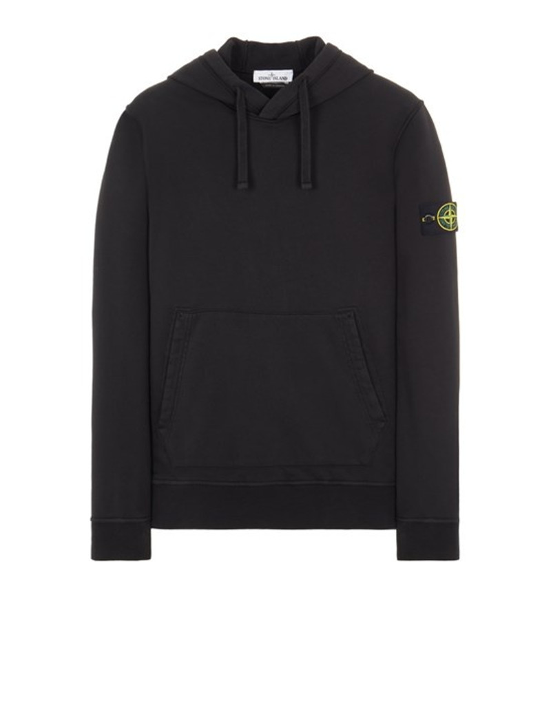 64151 GARMENT-DYED_COTTON FLEECE BLACK - 1