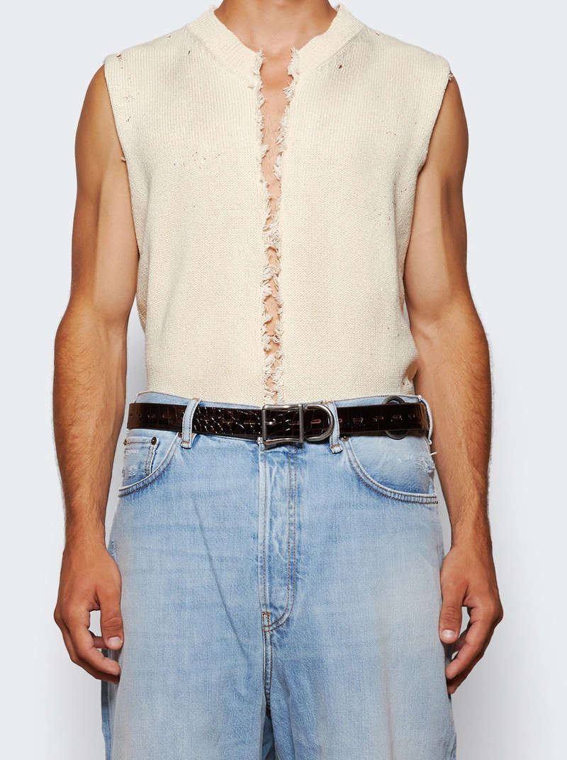 Martine Rose Bondage Belt Brown Crocodile Effect outlook