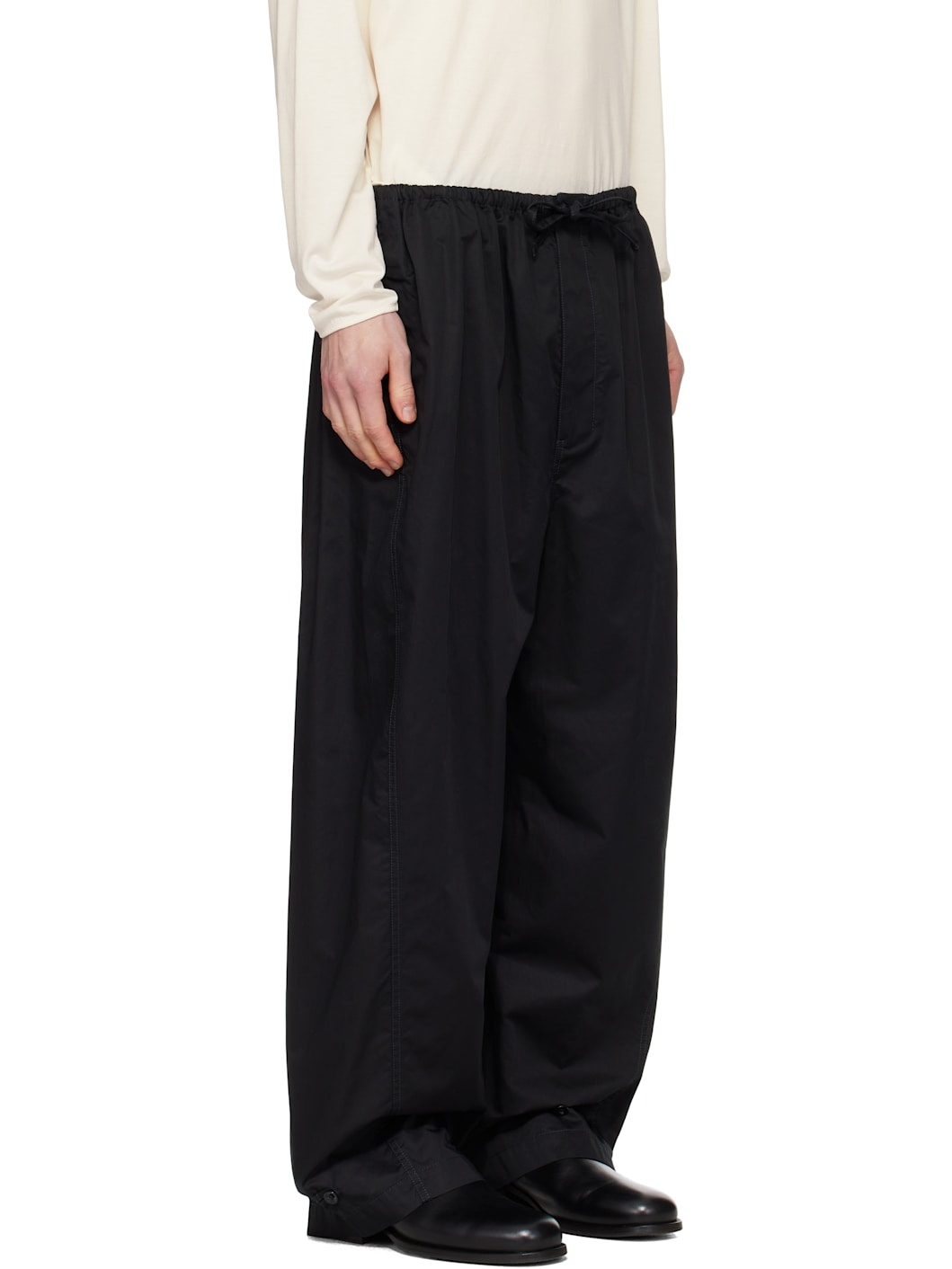 Black Twisted Over Trousers - 2