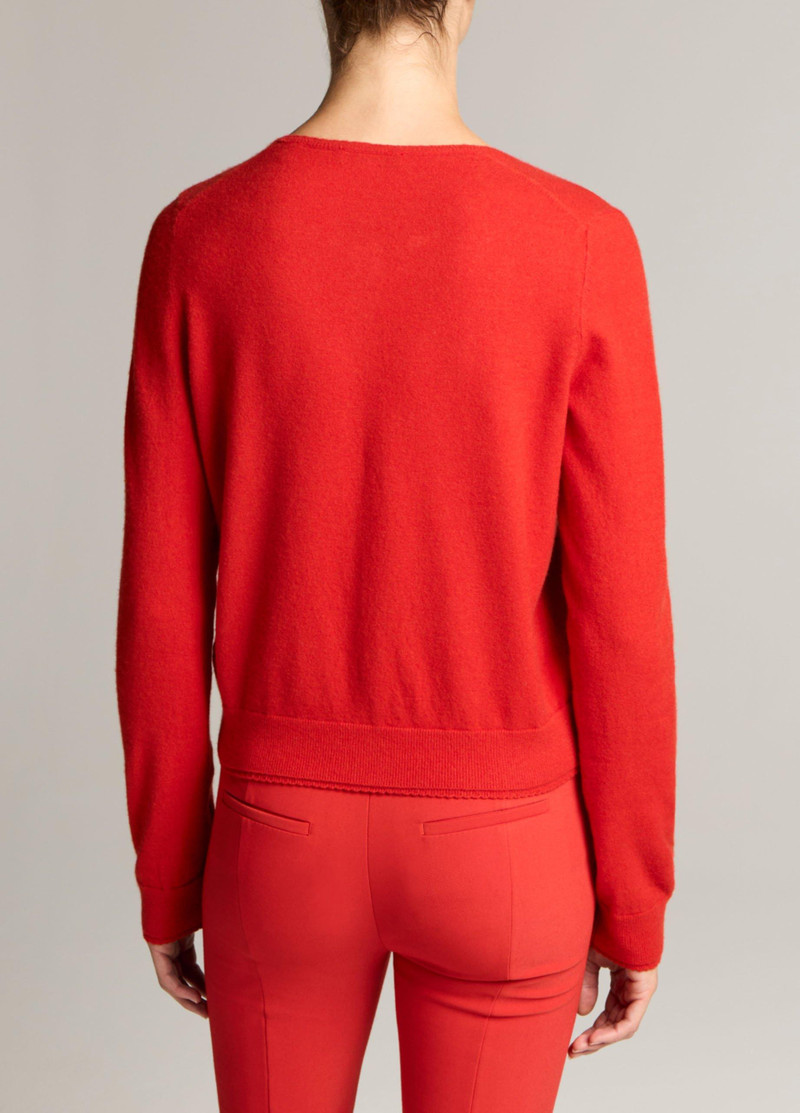 Vince Scallop-Trim Wool & Cashmere-Blend Cardigan outlook