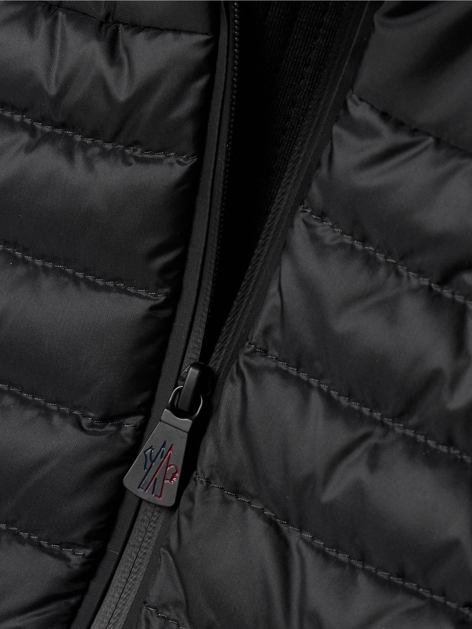 Power Grid paneled Polartec® jersey and quilted shell down base layer Black - 4