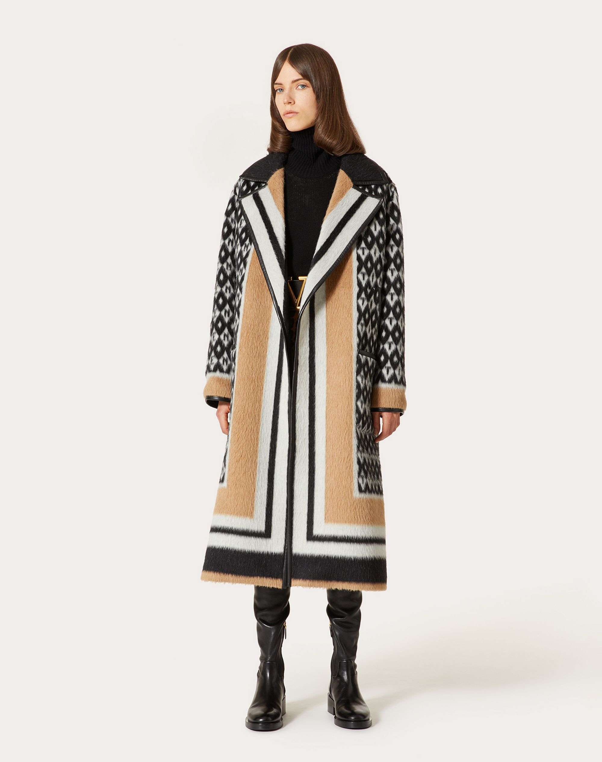 VALENTINO FOULARD ARCHIVE JACQUARD COAT - 3