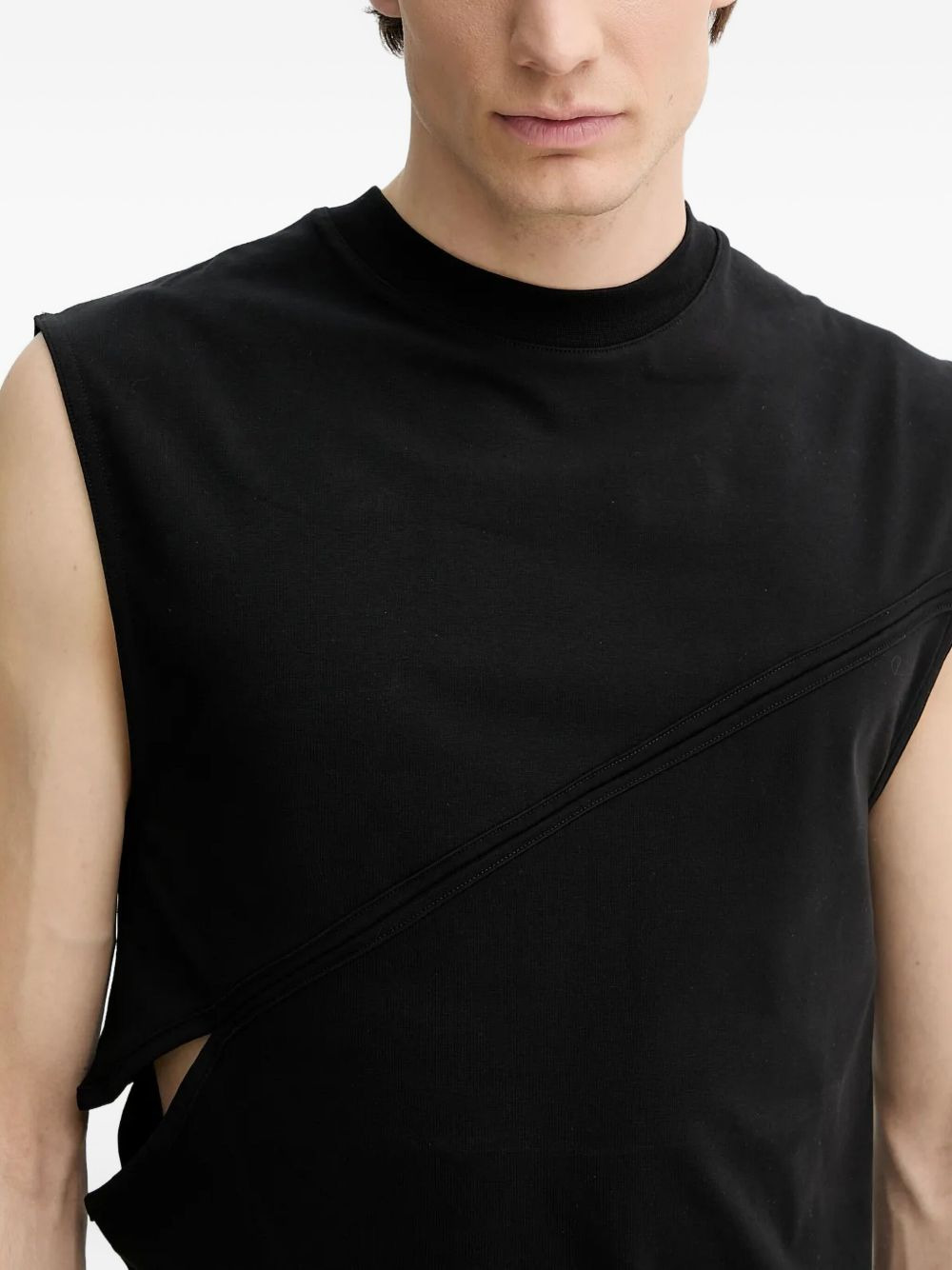 cut-out seam detail vest - 5