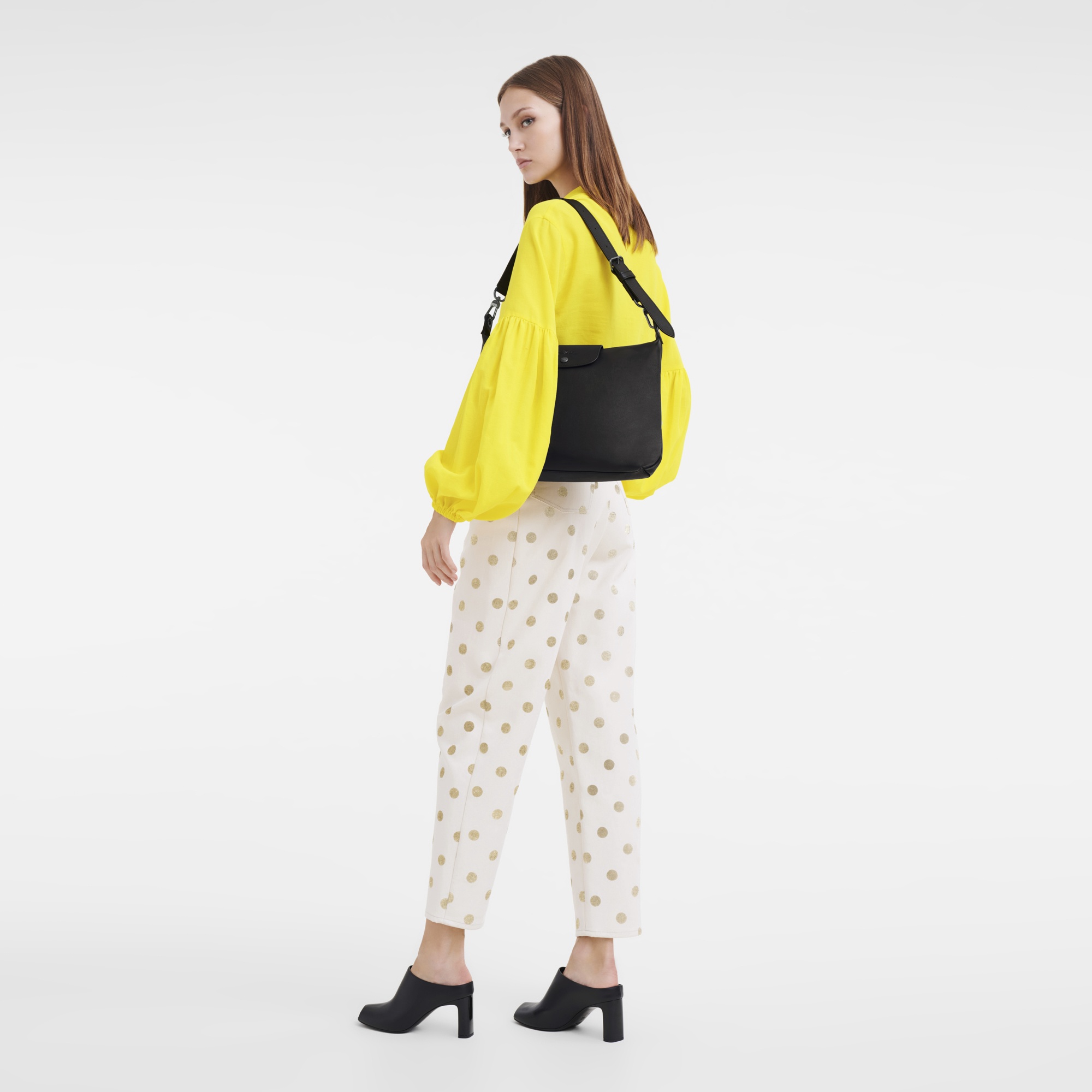 Le Pliage Xtra M Hobo bag Black - Leather - 2