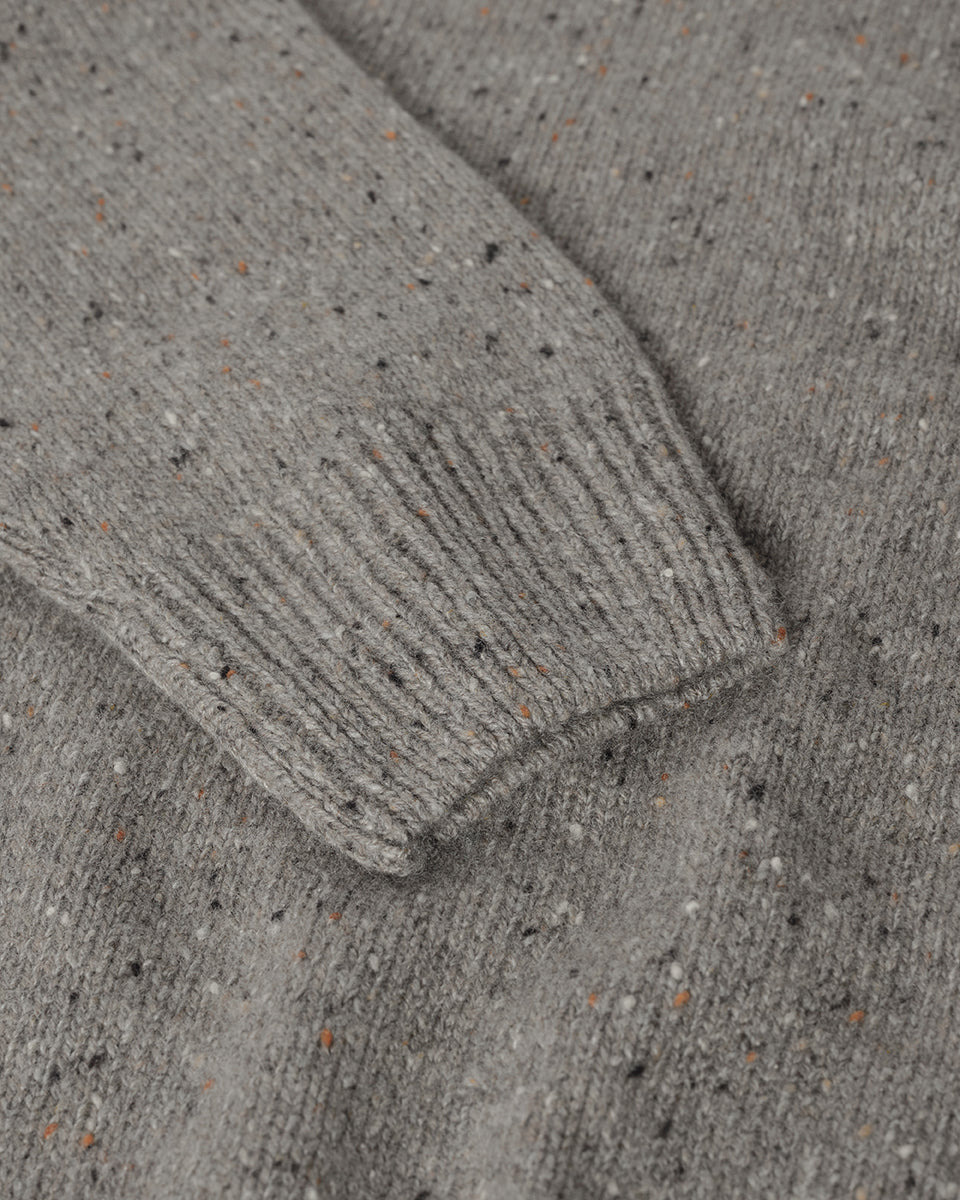 Grey Donegal Cashmere Marl Jumper - 6