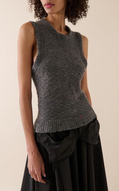 Maison Margiela Knit Wool-Linen Sweater Vest grey outlook