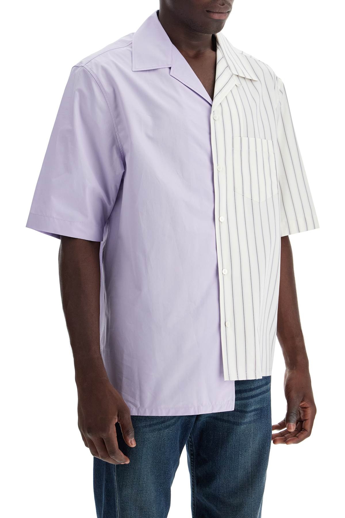 ASYMMETRIC BOWLING SHIRT WITH - 3