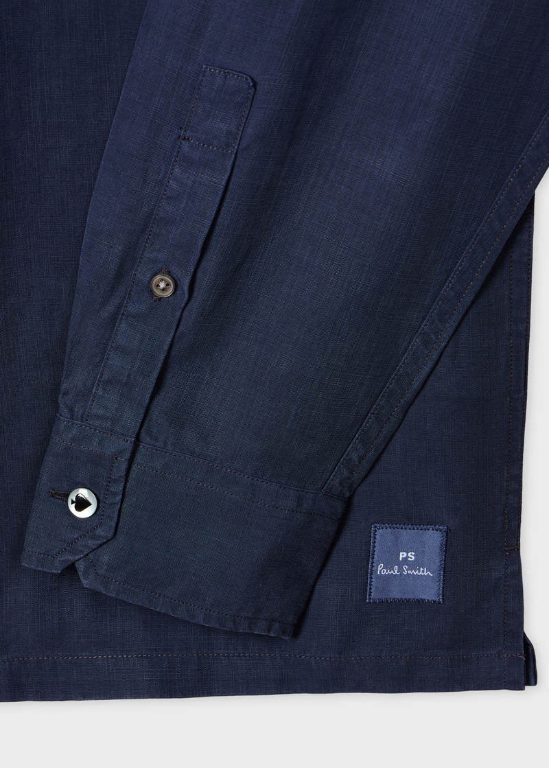 Paul Smith Navy Lyocell-Cotton Patch-Pocket Shirt outlook