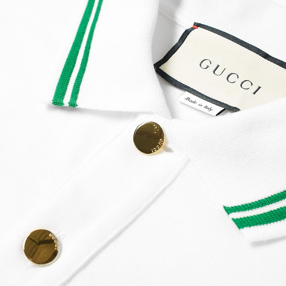 Gucci Long Sleeve Stripe Jersey Polo - 2