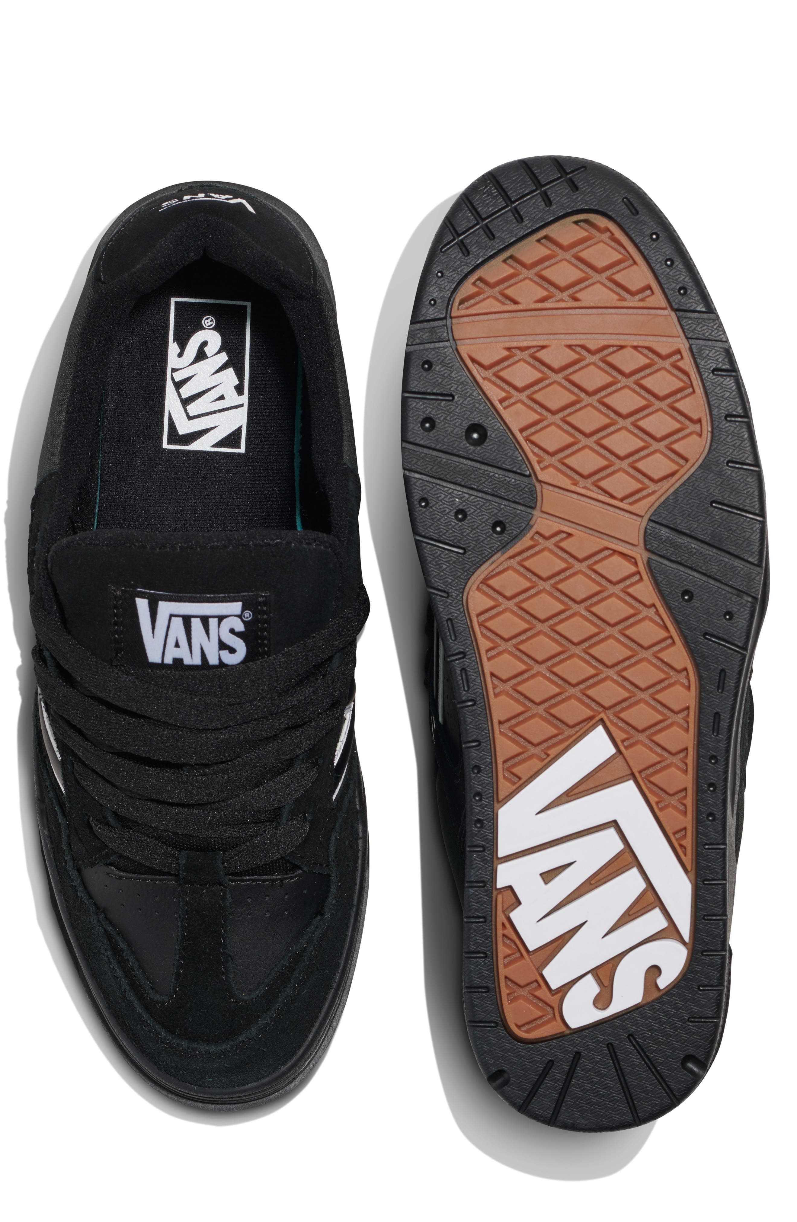 Vans Upland Sneaker in Black/Black/White at Nordstrom - 3