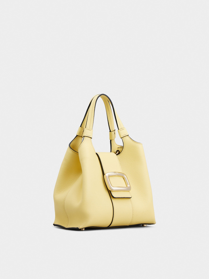 Viv' Choc Mini Shopping Bag in Leather 3