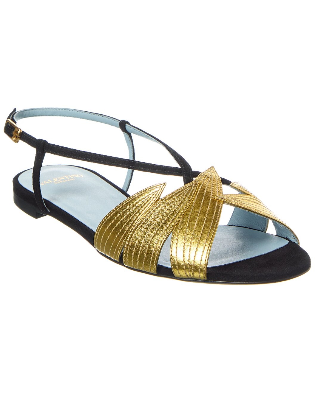Valentino Foliefoliage Suede & Leather Sandal - 1