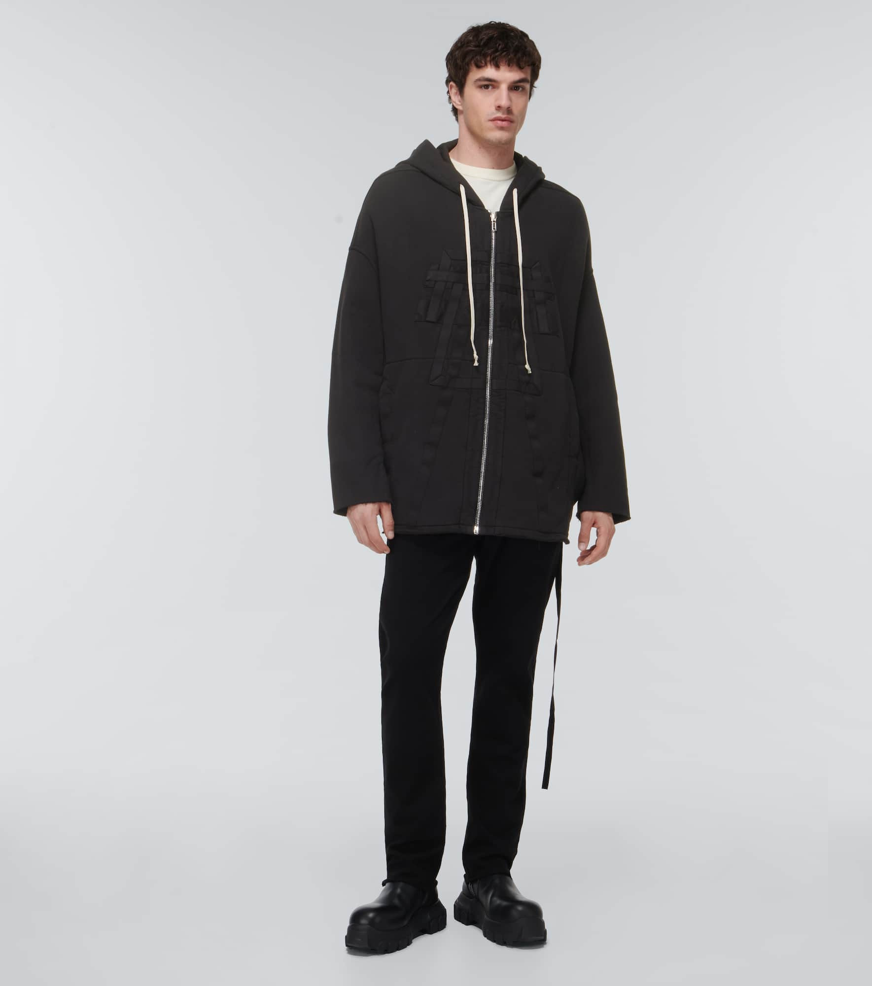 Zip-up cotton hoodie - 2