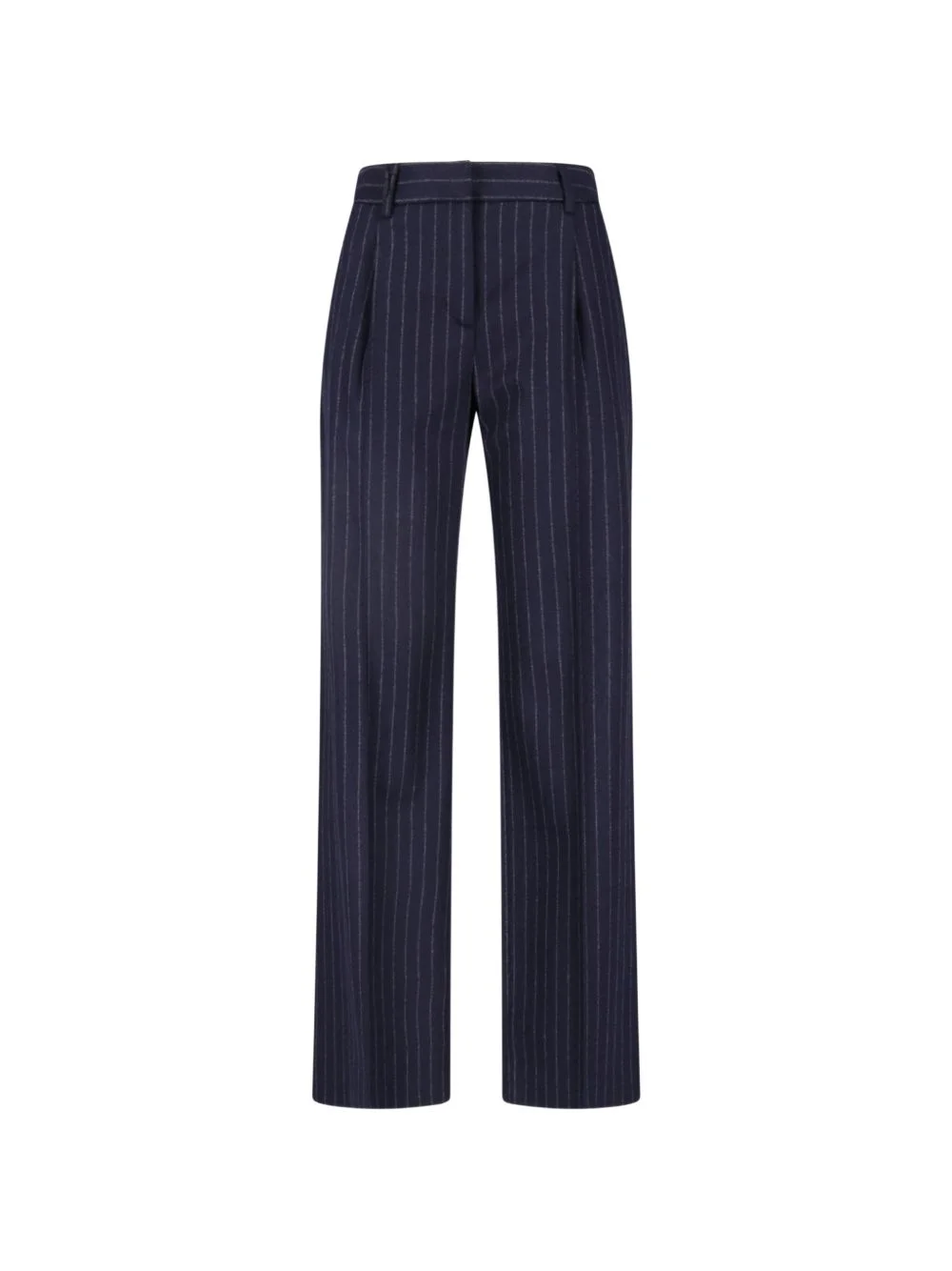 pinstripe-pattern pleated trousers - 1