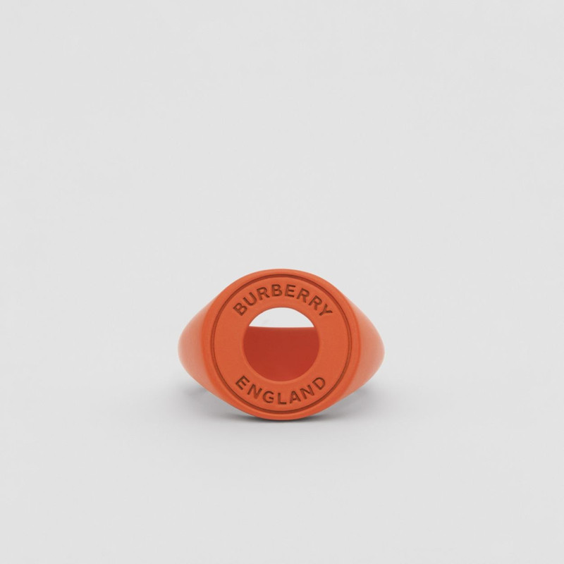 Varnished Logo Graphic Signet Ring 1