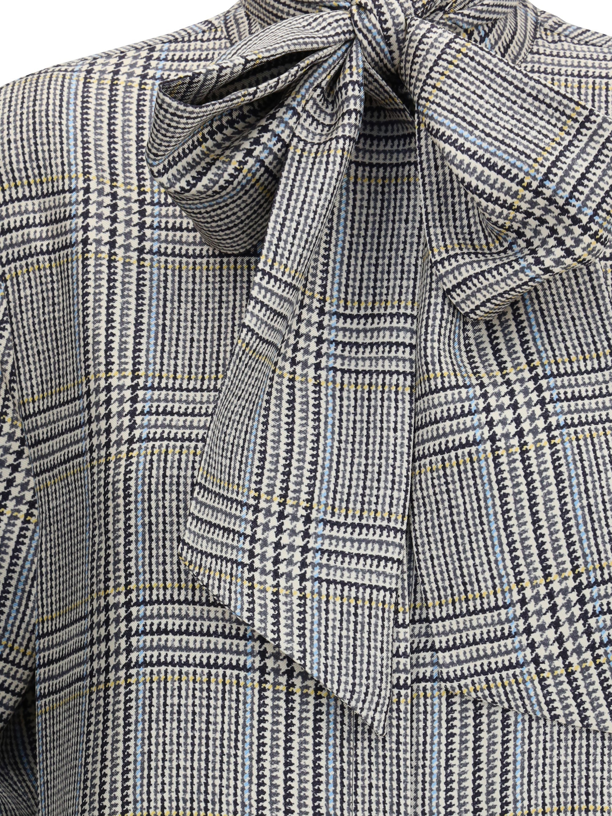 Thom Browne Women Hunting Tweed Silk Twill Shirt - 3