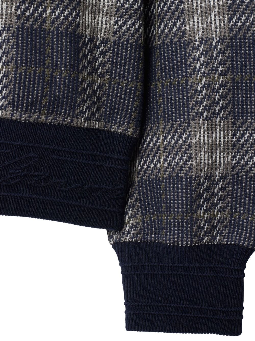 BURBERRY - Men Jacquard Check Crew Neck Top - 4