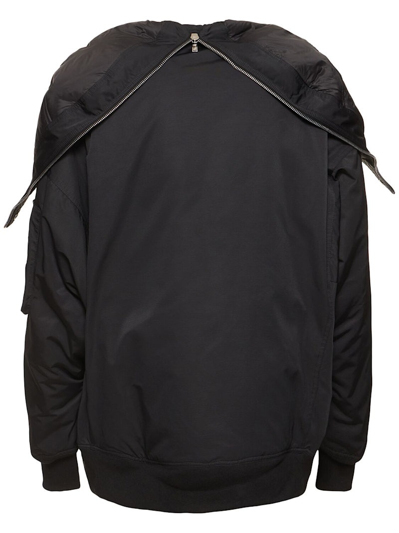 Hooded nylon bomber jacket - 3