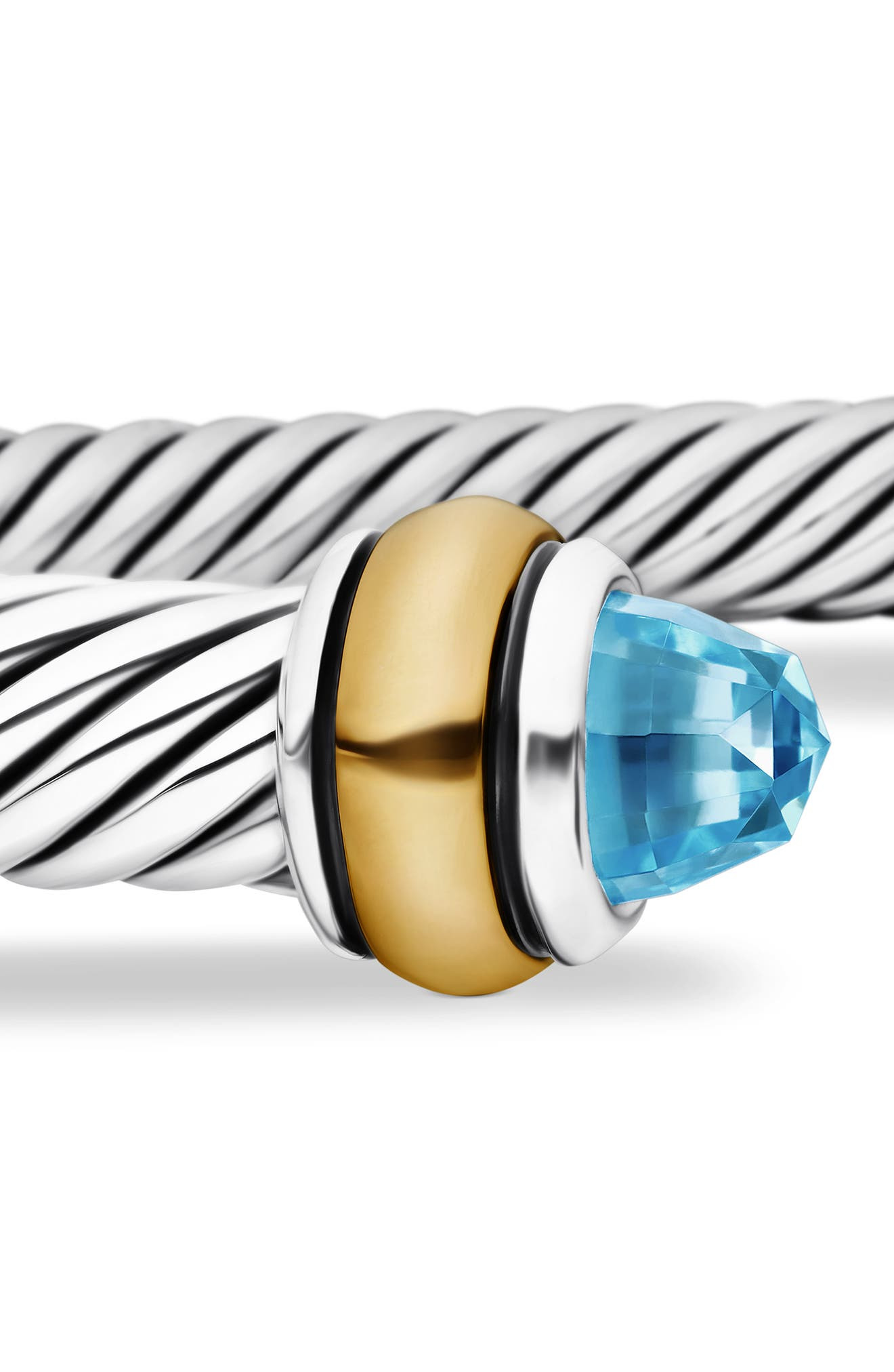 David Yurman Cable Classic Bracelet with 18K Gold & Semiprecious Stones, 4mm in Blue Topaz at Nordst - 4