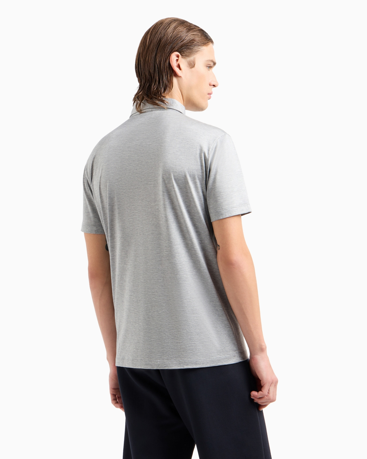 Silk and cotton-mélange jersey polo shirt - 3