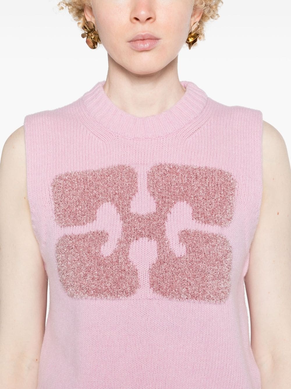 GANNI Logo wool vest | tessabit | REVERSIBLE