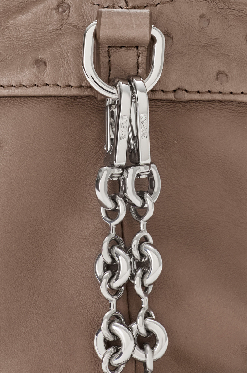 Mini Flamenco purse in ostrich 9