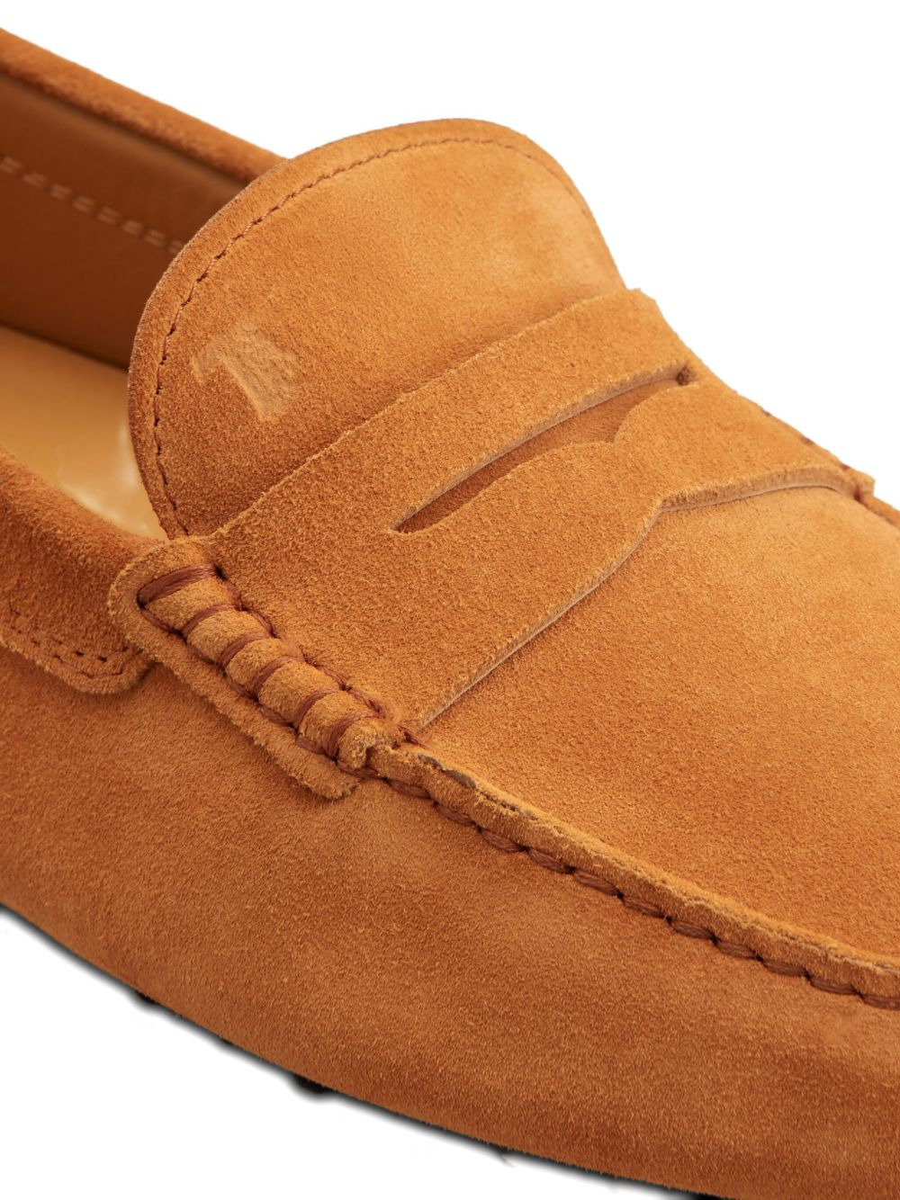 penny-slot suede loafers - 4