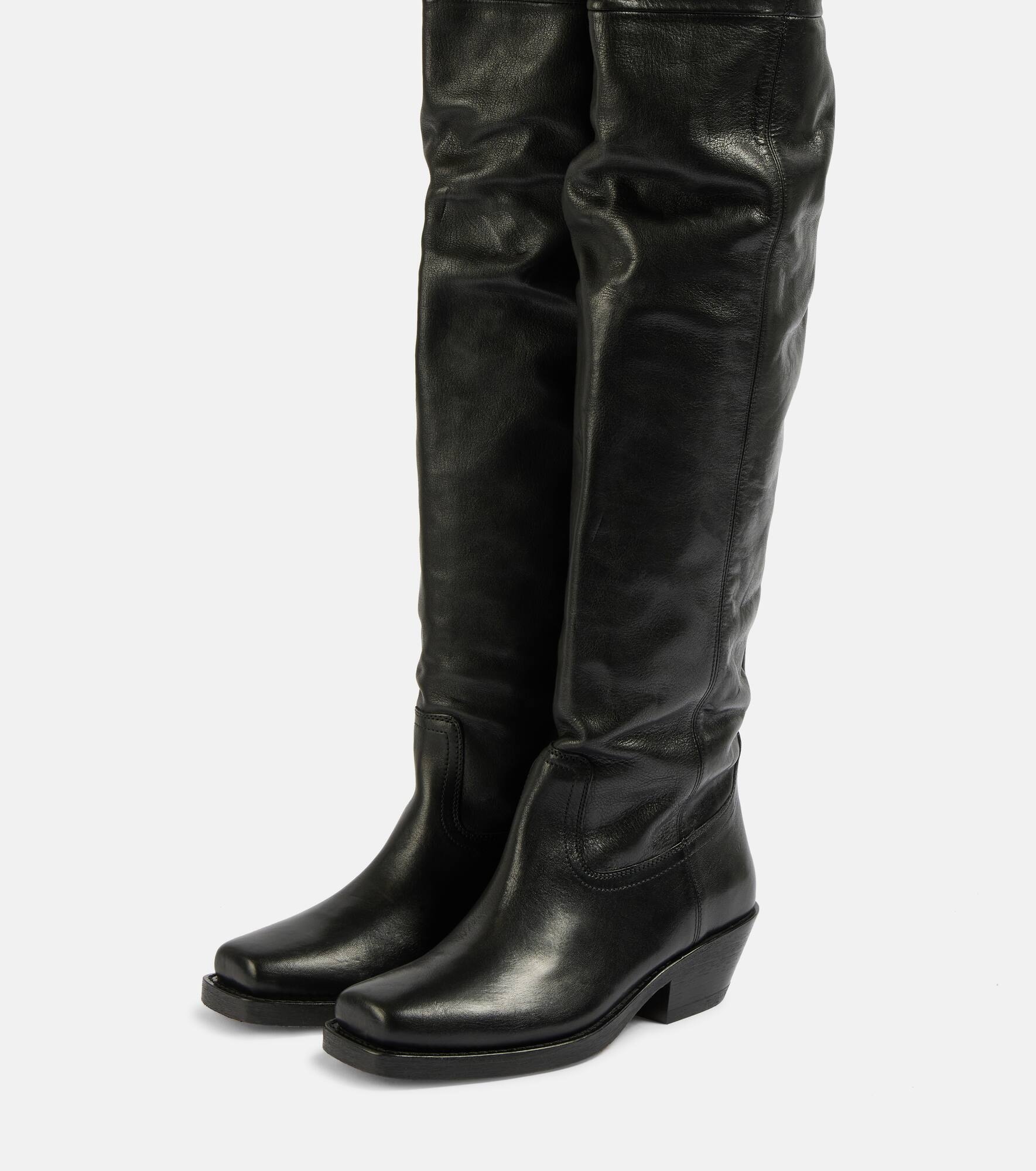 Amati leather knee-high boots - 5