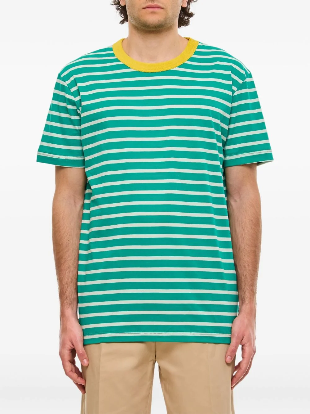 striped-print crew-neck T-shirt - 1