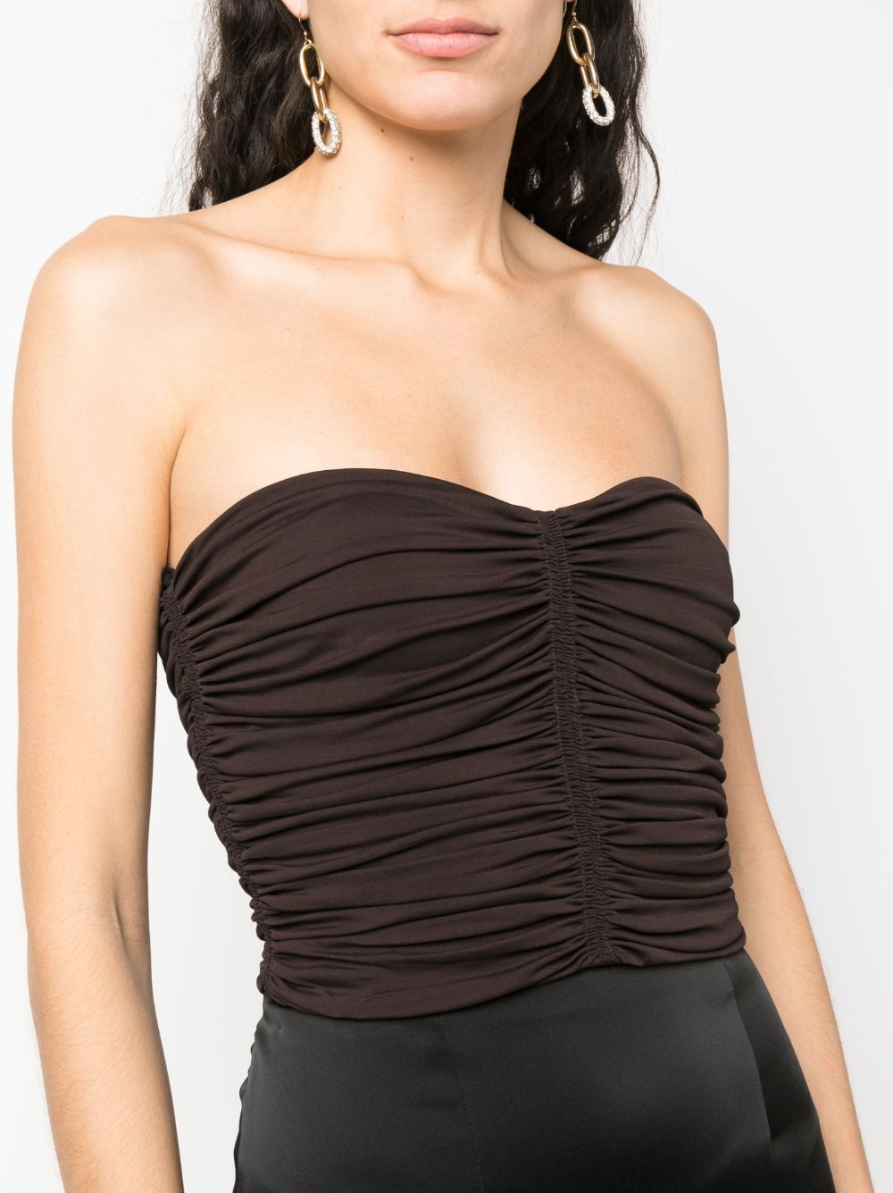 ruched strapless top - 5