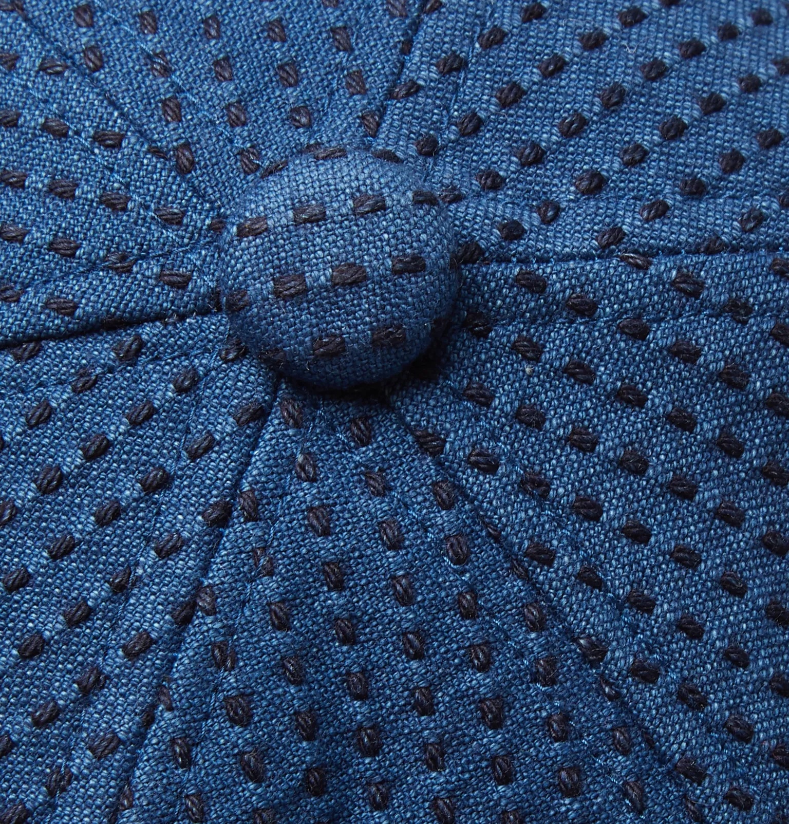 Sashiko Indigo-Dyed Cotton Baseball Cap - 2