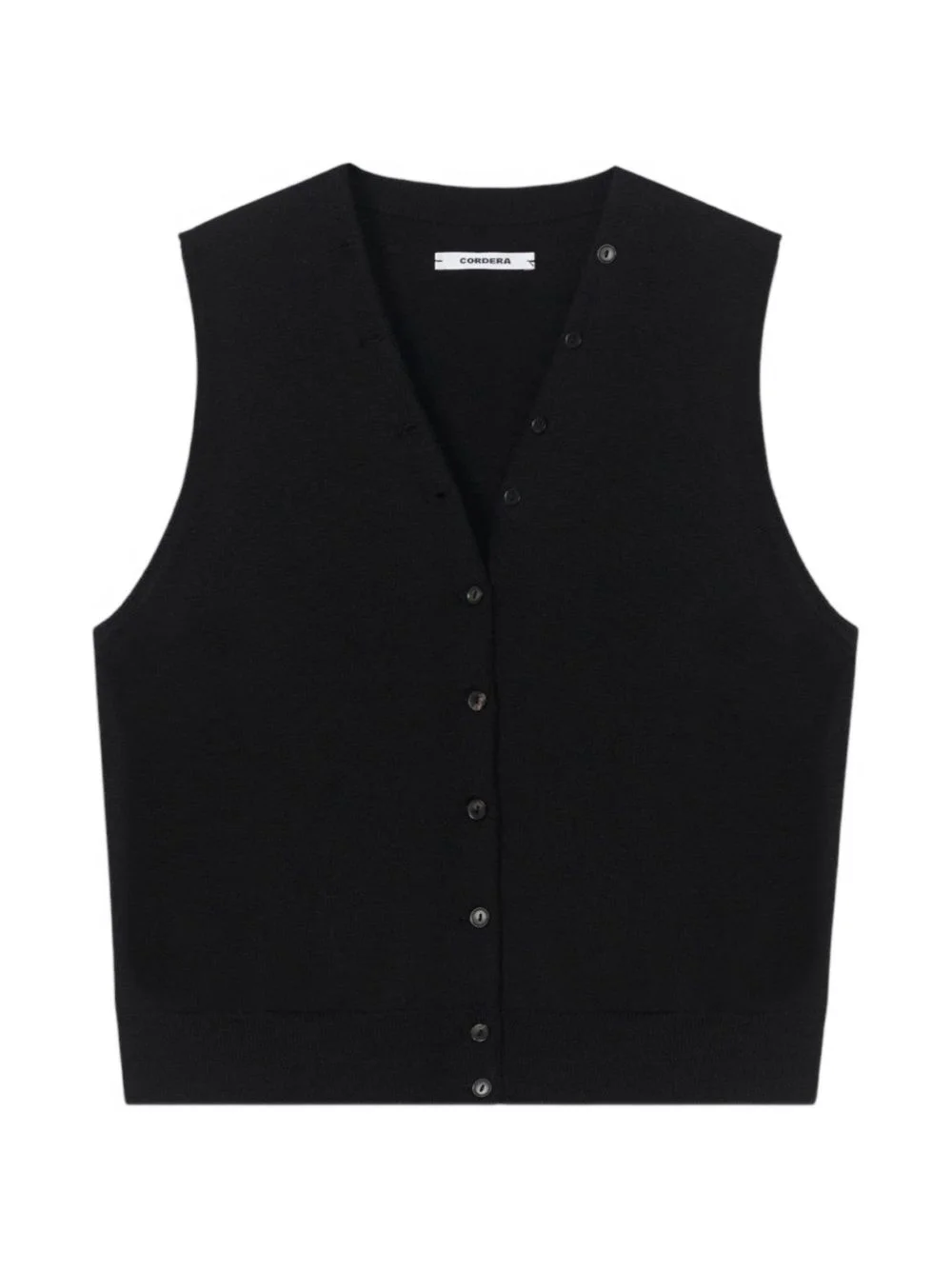 button-up knitted waistcoat - 1