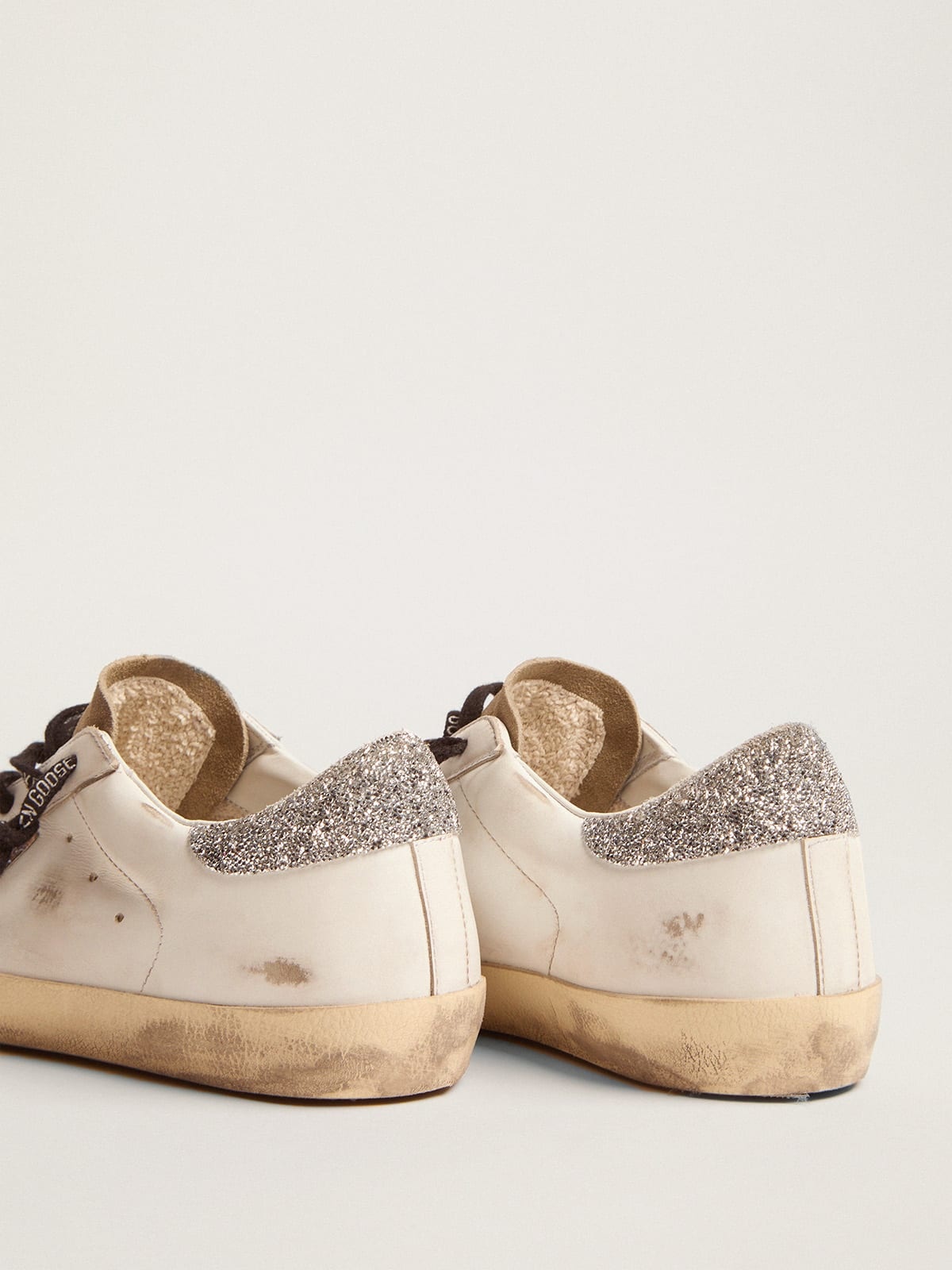 Super-Star sneakers with leopard-print crystal star and silver-colored crystal heel tab - 5