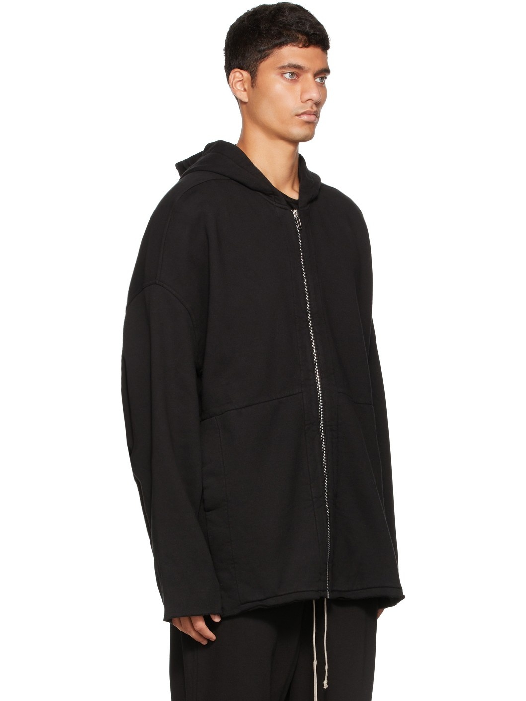 Rick Owens DRKSHDW Black Zip Front Peter Jacket | ssense | REVERSIBLE