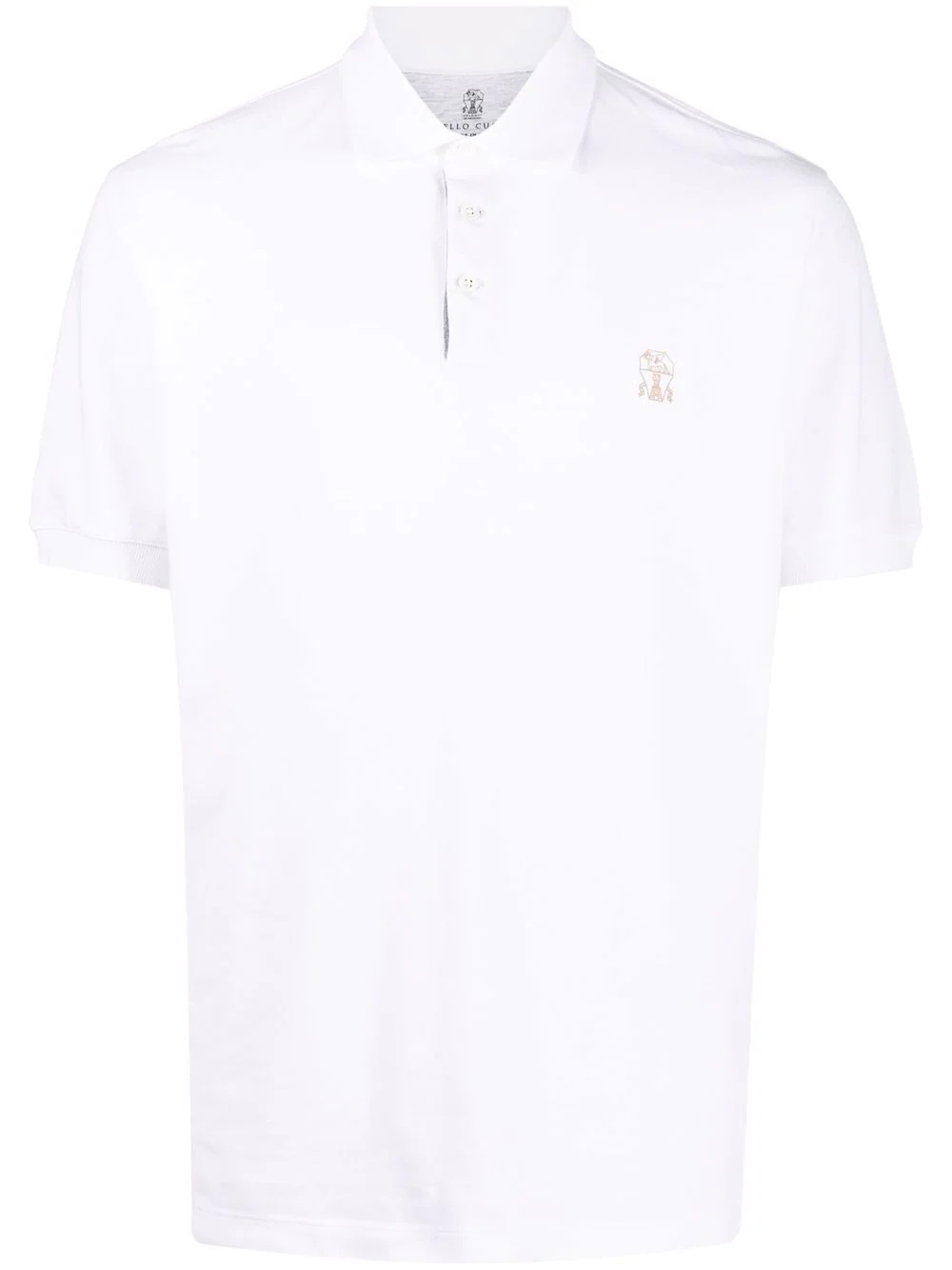 embroidered-logo polo shirt - 1