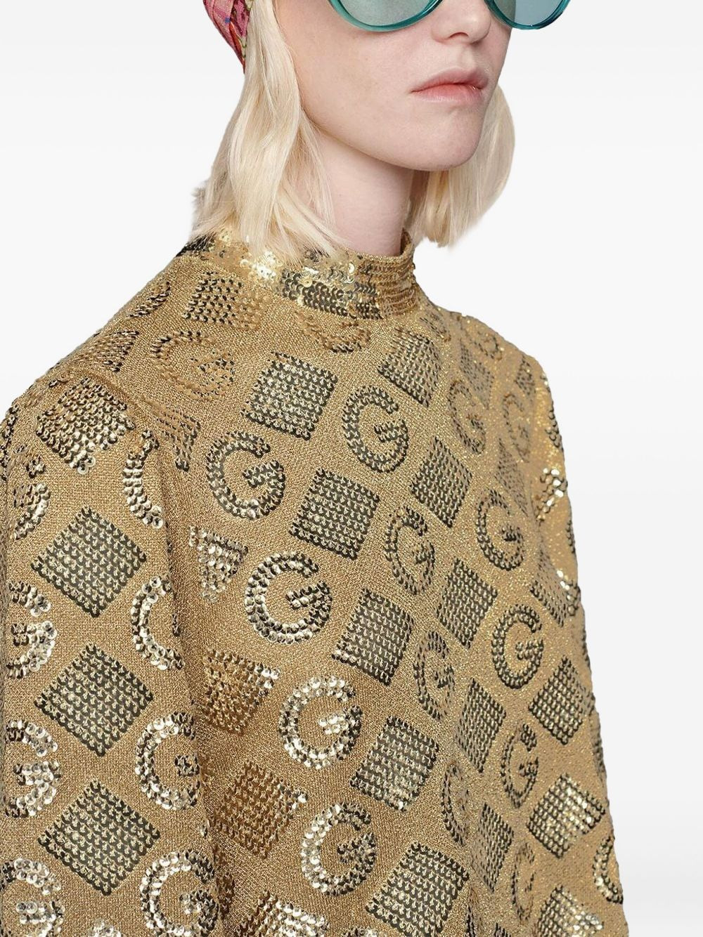 lamé G rhombi jacquard dress - 5