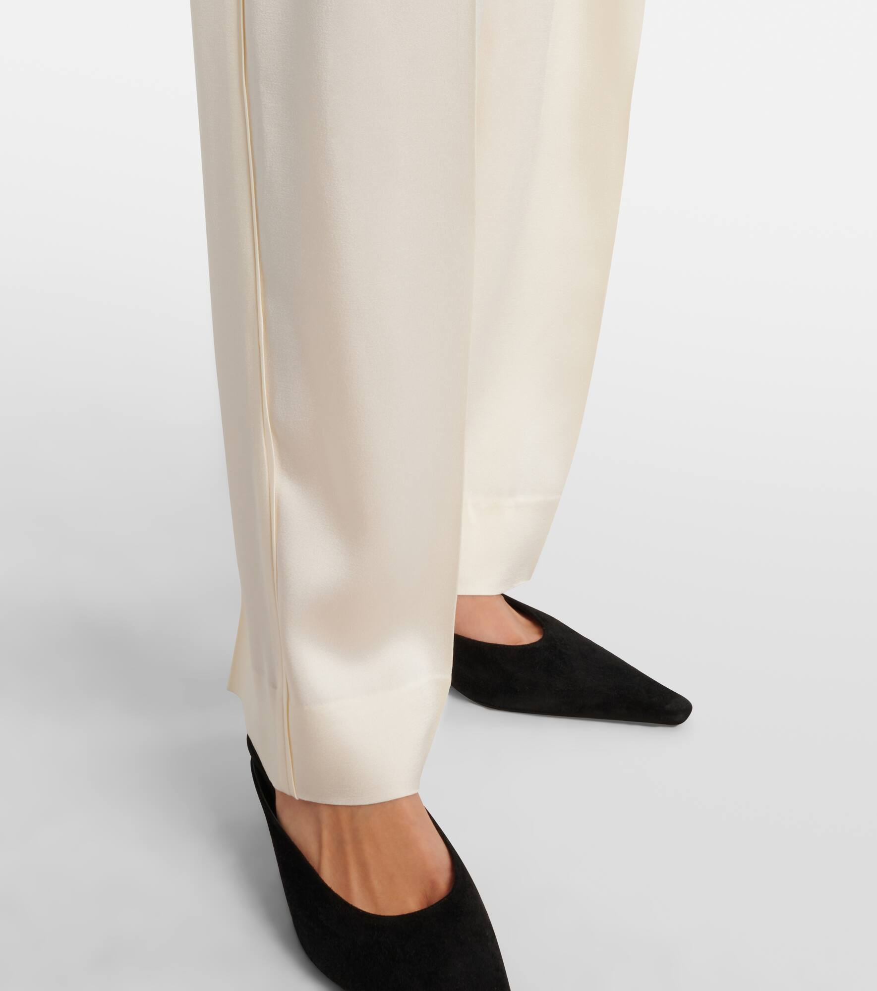 Satin wide-leg pants - 5