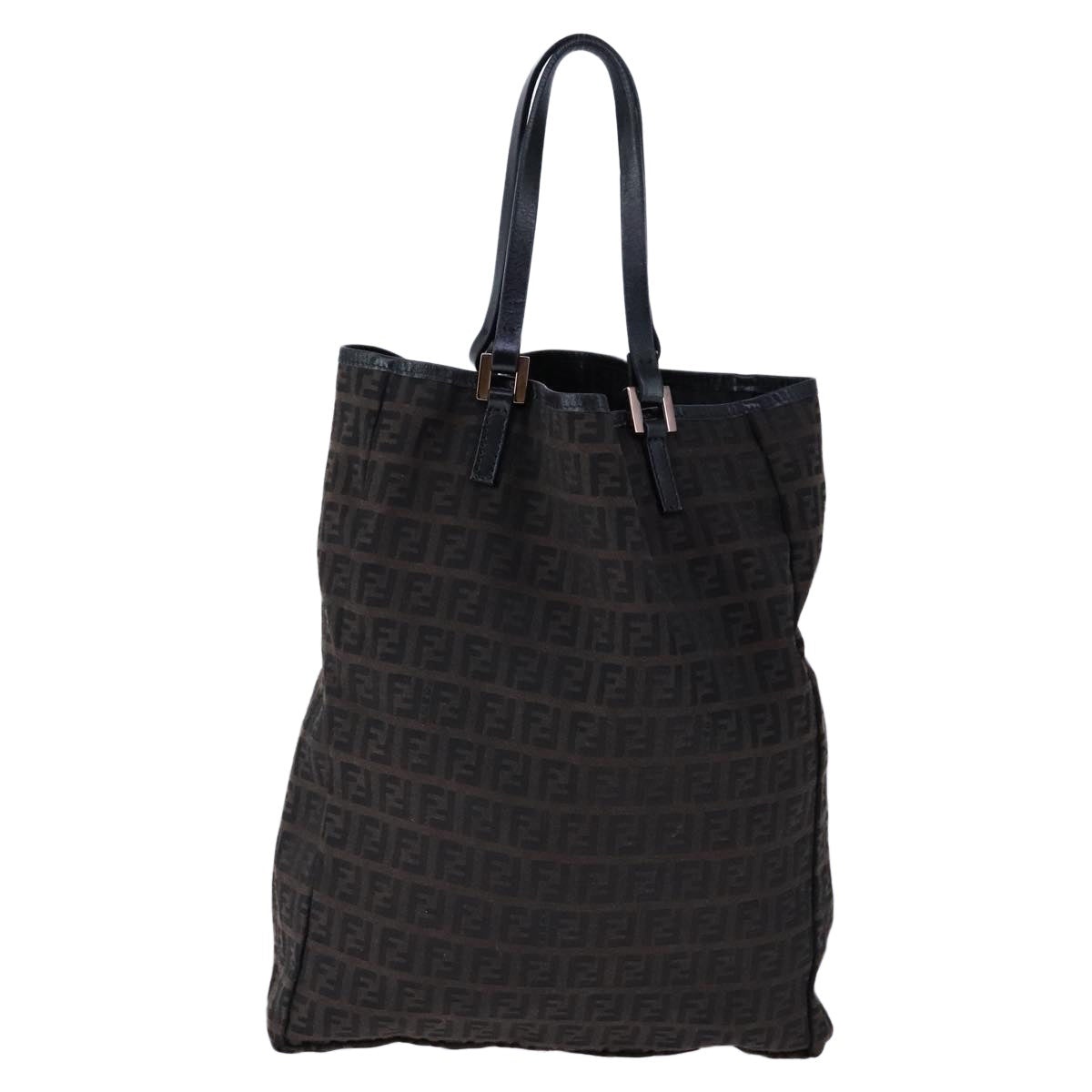 FENDI Zucchino Canvas Tote Bag Brown - 2