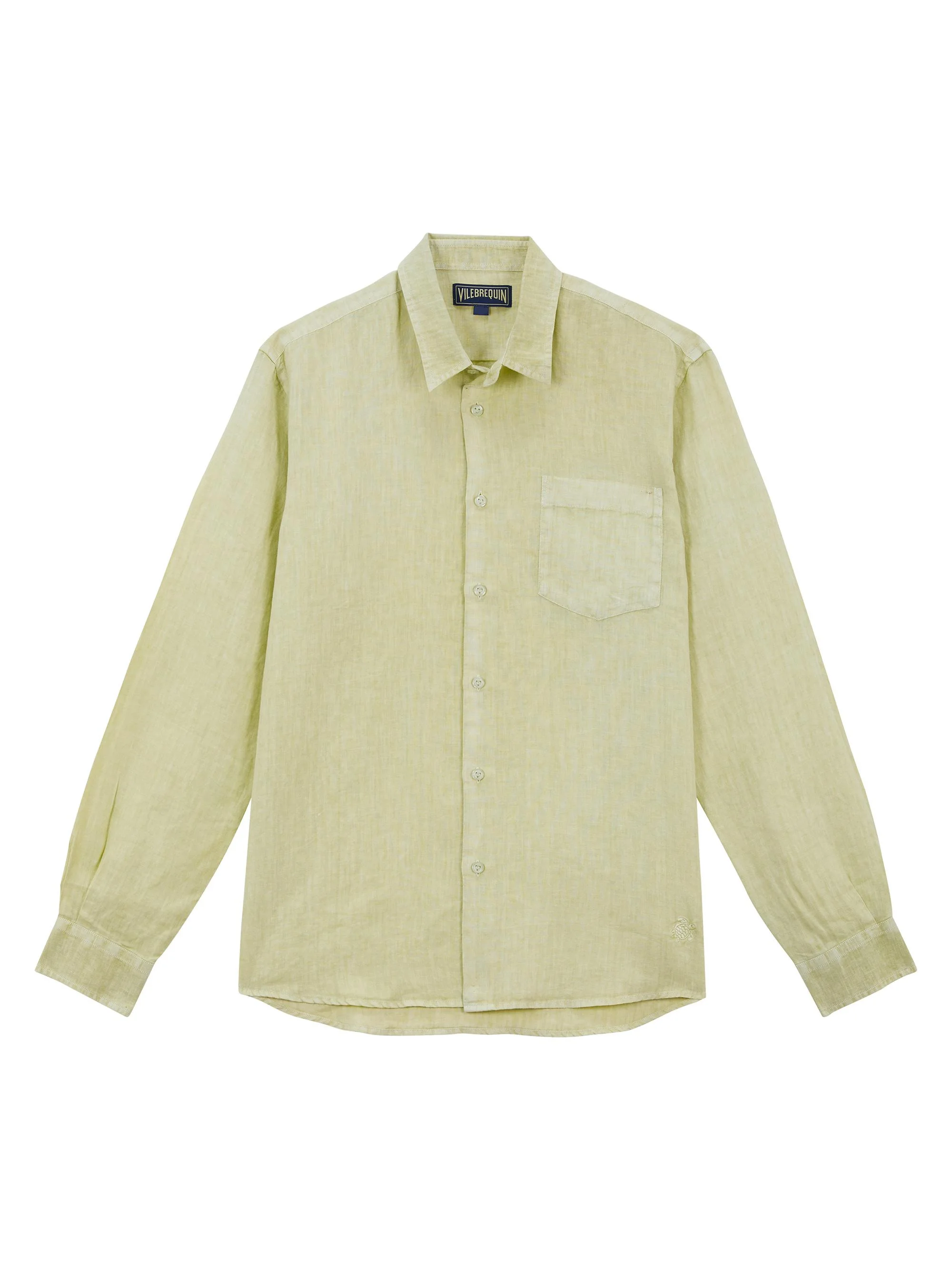 Men's Linen Button-Up Shirt - Citronelle - 1